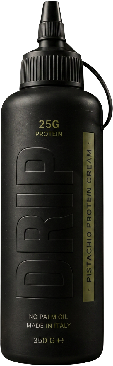 DRIP matte black pistachio protein cream squeeze bottle